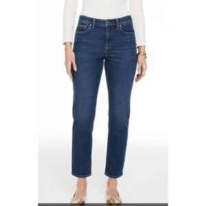 Talbots Slim Straight Ankle Jean - Lilies Wash - Misses 12